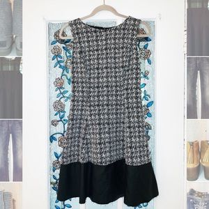 Ralph Lauren Tweed and Leather Dress